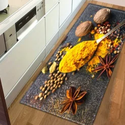 Spices Area Rug Kitchen Mat Non-Slip Oil Proof Floor Mat Livingroom Rug Indoor Outdoor Mat Bedroom Decor Bathroom Mat Entrance Rug Door Mat