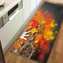 Spices Area Rug Kitchen Mat Non-Slip Oil Proof Floor Mat Livingroom Rug Indoor Outdoor Mat Bedroom Decor Bathroom Mat Entrance Rug Door Mat