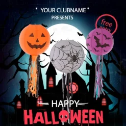 Spooky Halloween Pumpkin Lantern with Whisker Paper Perfect for Ghost Festival Atmosphere Arrangement and Home Decor