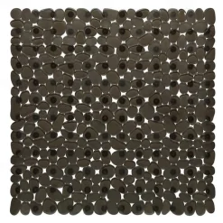 Square Bath Mat Non-slip Shower Mats - 21 x 21 inch Non Slip Bathtub Mat with Suction Cup, Safety Shower Stall Mats for Kids & Elderly, Shower Mat with Drain Holes, Machine Washable