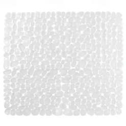 Square Bath Mat Non-slip Shower Mats - 21 x 21 inch Non Slip Bathtub Mat with Suction Cup, Safety Shower Stall Mats for Kids & Elderly, Shower Mat with Drain Holes, Machine Washable