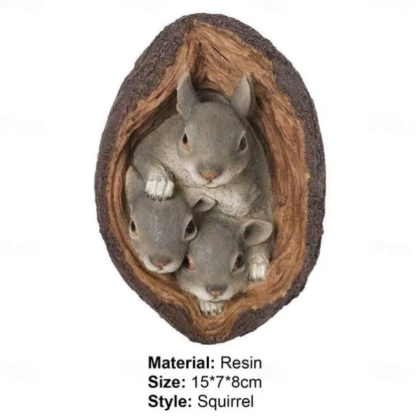 Squirrel Animal Figurine Miniatures Fairy Garden Ornaments Home Decoration Friends Gift Bonsai Decor