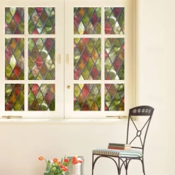 Stained Glass Window Film residue Window Paper Bathroom Living Room Window Shading Film Removable DIY Home Decoration Wall Decal Wall Decoration