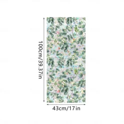 Stained Glass Window Slim Patch PVC Double sided Colored Plant and Flower Removable Window Patch