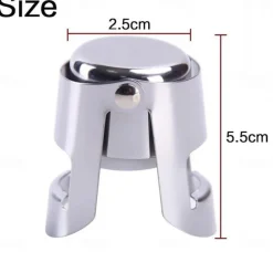 Stainless Steel Champagne Bottle Stopper Vacuum Sealed Sparkling Champagne Wine Bottle Saver Stopper Cap Bottle Opener Bar Tool Portable Stainless Latches Champagne Sparkling Wine Bottle Stopper