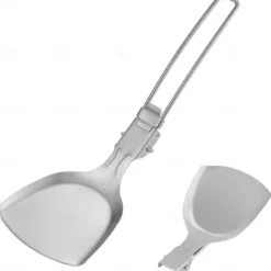 Stainless Steel Foldable Spatula Shovel, Portable Food Turner BBQ Tools,Outdoor SUS304 Compact & Durable Cooking Utensils for Camping, Hiking, Picnic, Travel, Easy to Use and Store
