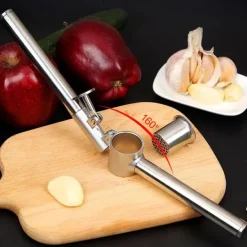 Stainless Steel Garlic Press Hand Garlic Masher Food Crusher Ginger Mud Squeezer Vegetables Chopping Cutter Kitchen Tools