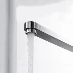 Stainless Steel Kitchen Faucet Sink Mixer Folding Vessel Tap, Single Handle 360 Degree Swivel with G1/2 Cold and Hot Hose