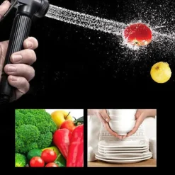 Stainless Steel Kitchen Faucet Pull Out with Sprayer, 360° Swivel Spout Vessel Taps with Cold and Hot Hose