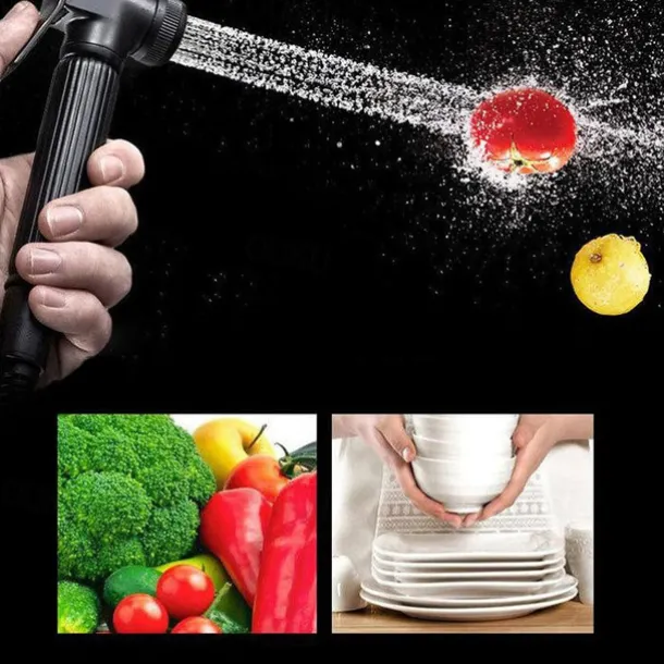 Stainless Steel Kitchen Faucet Pull Out with Sprayer, 360° Swivel Spout Vessel Taps with Cold and Hot Hose