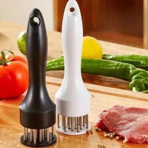 Stainless Steel Meat Tenderizers with 16/24 Needles - Essential Kitchen Tools for Pounding Steak, Pork, Beef, Chicken, and More