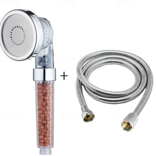 Stainless Steel Shower Head with handheld, Filter Filtration High Pressure Water Saving 3 Mode Function Spray Handheld Showerheads for Dry Skin & Hair