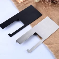 Stainless Steel Toilet Paper Holder New Design Tray Paper Roll Holder Bathroom Shelf Wall Mounted Matte Black 1pc