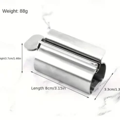 Stainless Steel Toothpaste Squeezer & Toothbrush Holder