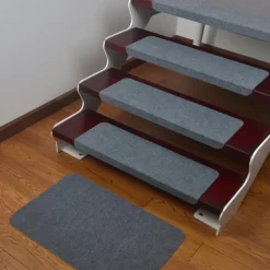 Stair Tread Carpet,Stair Runner Carpet,Self-Adhesive/Velcro Patch Staircase Mats Rug, Stair Pads Step Protectors, Removable Washable Step Floor Rugs For Home Staircase Decoration