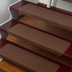 Stair Tread Carpet,Stair Runner Carpet,Self-Adhesive/Velcro Patch Staircase Mats Rug, Stair Pads Step Protectors, Removable Washable Step Floor Rugs For Home Staircase Decoration