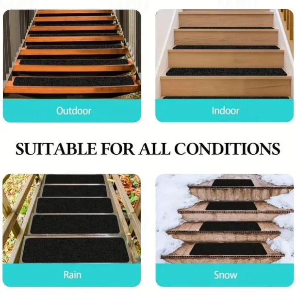 Stair Tread Carpet,Stair Runner Carpet,Self-Adhesive/Velcro Patch Staircase Mats Rug, Stair Pads Step Protectors, Removable Washable Step Floor Rugs For Home Staircase Decoration