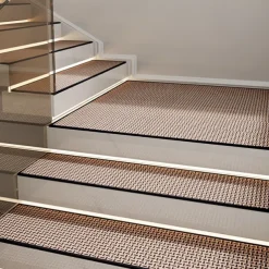 Stair Tread Rugs Geometric Non-Slip Carpet Non-Skid Safety Rug Slip Resistant Indoor Runner for Kids Elders and Pets