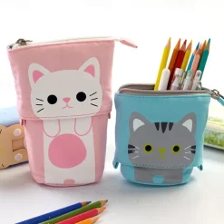 Standing Pencil Case Back to School Cute Telescopic Pen Holder Standing Pencil Pouch Organizer Pop up Pencil Bag Cosmetics Bag Portable Kawaii Stationary