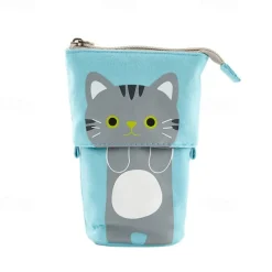 Standing Pencil Case Back to School Cute Telescopic Pen Holder Standing Pencil Pouch Organizer Pop up Pencil Bag Cosmetics Bag Portable Kawaii Stationary