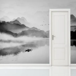 Stone 3D Landscape Home Decoration Abstract Classic Wall Covering, Canvas PVC / Vinyl Material Adhesive required Mural, Room Wallcovering