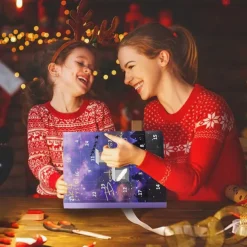 Stone Gift Box Advent Calendar, Gemstone 24 Days Countdown Calendar, Christmas Advent Calendar Polished Collection Toys For Geology Enthusiasts And Crystal Gem Collectors