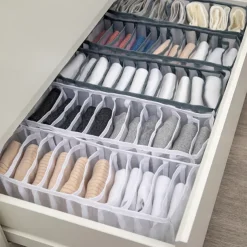 Storage Box 3pcs Folding Divider Storage Drawers For Underwear BRA Socks 6 7 11 Grade Bathroom Storage Containers