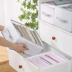 Storage Container Convenient Jeans Storage Large Capacity Tidy-Keeping Multi-purpose Clothes Underpants Organizing Drawer for Wardrobe Jeans Storage Long Household Supplies