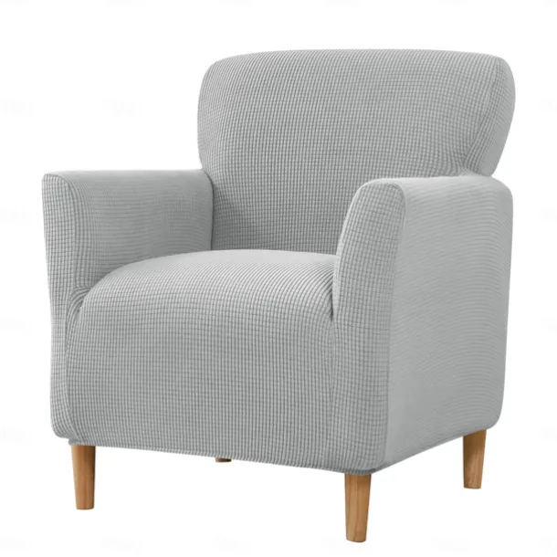 Stretch Armchair Cover Burgundy Slipcover 1 Seater Couch Furniture Protector with Elastic Bottom for Kids,Pet