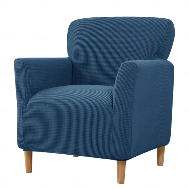 Stretch Armchair Cover Burgundy Slipcover 1 Seater Couch Furniture Protector with Elastic Bottom for Kids,Pet