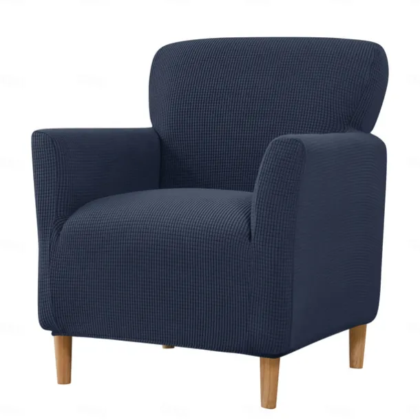 Stretch Armchair Cover Burgundy Slipcover 1 Seater Couch Furniture Protector with Elastic Bottom for Kids,Pet