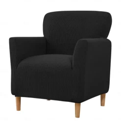 Stretch Armchair Cover Burgundy Slipcover 1 Seater Couch Furniture Protector with Elastic Bottom for Kids,Pet