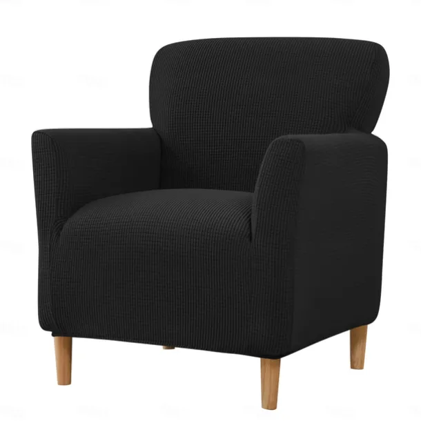 Stretch Armchair Cover Burgundy Slipcover 1 Seater Couch Furniture Protector with Elastic Bottom for Kids,Pet