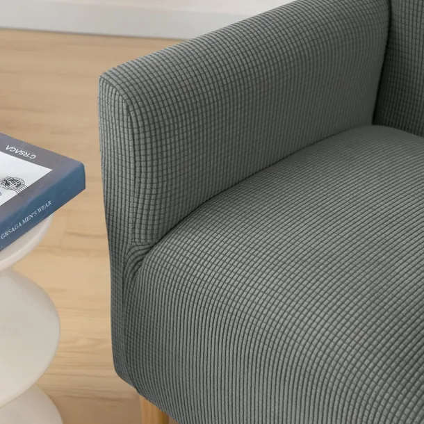 Stretch Armchair Cover Burgundy Slipcover 1 Seater Couch Furniture Protector with Elastic Bottom for Kids,Pet