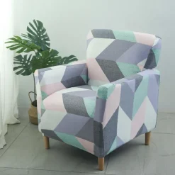 Stretch Armchair Cover Tub Sofa Cover Single Sofa Cover Sofa Slipcover 1 Seater Couch Furniture Protector with Elastic Bottom for Kids,Pet