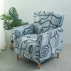 Stretch Armchair Cover Tub Sofa Cover Single Sofa Cover Sofa Slipcover 1 Seater Couch Furniture Protector with Elastic Bottom for Kids,Pet