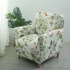 Stretch Armchair Cover Tub Sofa Cover Single Sofa Cover Sofa Slipcover 1 Seater Couch Furniture Protector with Elastic Bottom for Kids,Pet