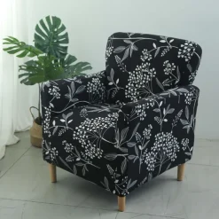 Stretch Armchair Cover Tub Sofa Cover Single Sofa Cover Sofa Slipcover 1 Seater Couch Furniture Protector with Elastic Bottom for Kids,Pet