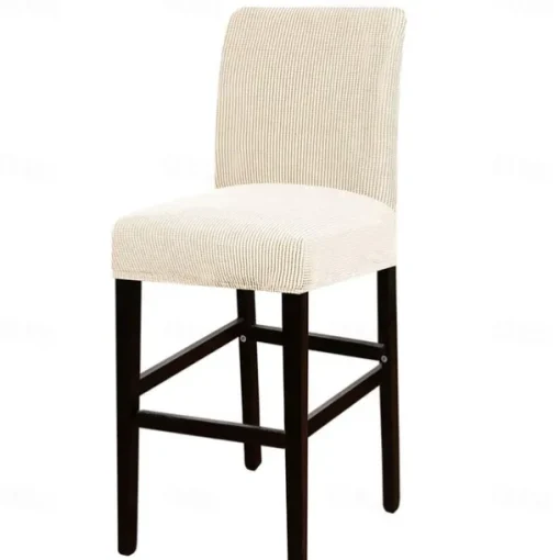 Stretch Bar Stool Cover Counter Stool Pub Chair Slipcover Burgundy Red Black for Dining Room Cafe Barstool Slipcover Removable Furniture Chair Seat Cover Jacquard Fabric with Elastic Bottom