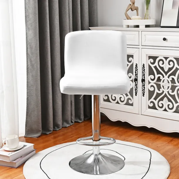 Stretch Bar Stool Cover Pub Counter Stool Chair Slipcover Square Swivel Barstool Chair Cover for Dining Room Cafe Seat Cover Protectors Non Slip with Elastic Bottom