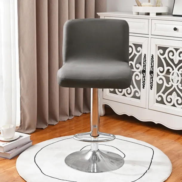 Stretch Bar Stool Cover Pub Counter Stool Chair Slipcover Square Swivel Barstool Chair Cover for Dining Room Cafe Seat Cover Protectors Non Slip with Elastic Bottom
