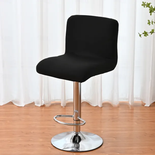 Stretch Bar Stool Cover Pub Counter Stool Chair Slipcover Square Swivel Barstool Chair Cover for Dining Room Cafe Seat Cover Protectors Non Slip with Elastic Bottom