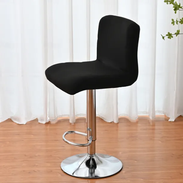 Stretch Bar Stool Cover Pub Counter Stool Chair Slipcover Square Swivel Barstool Chair Cover for Dining Room Cafe Seat Cover Protectors Non Slip with Elastic Bottom
