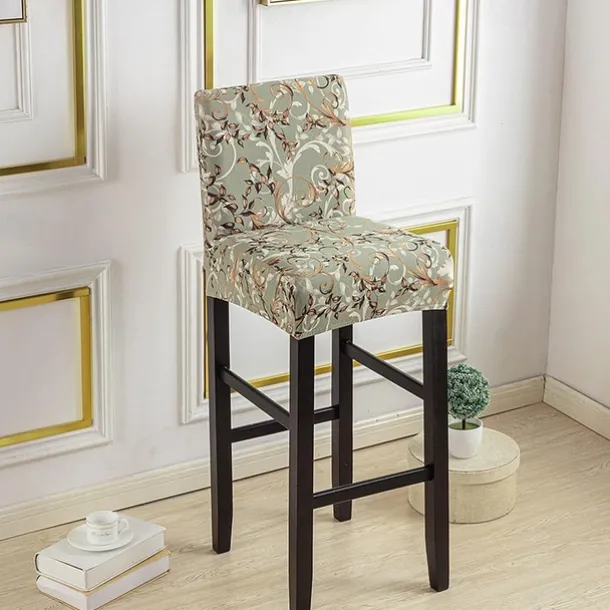 Stretch Bar Stool Cover Pub Counter Stool Chair Slipcover for Dining Room Cafe Furniture Seat Cover Stretch Protectors Non Slip with Elastic Bottom