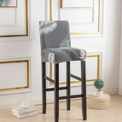 Stretch Bar Stool Cover Pub Counter Stool Chair Slipcover for Dining Room Cafe Furniture Seat Cover Stretch Protectors Non Slip with Elastic Bottom