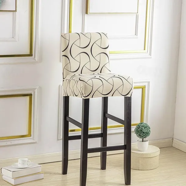 Stretch Bar Stool Cover Pub Counter Stool Chair Slipcover for Dining Room Cafe Furniture Seat Cover Stretch Protectors Non Slip with Elastic Bottom