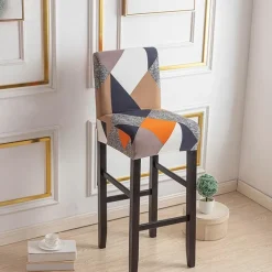 Stretch Bar Stool Cover Pub Counter Stool Chair Slipcover for Dining Room Cafe Furniture Seat Cover Stretch Protectors Non Slip with Elastic Bottom