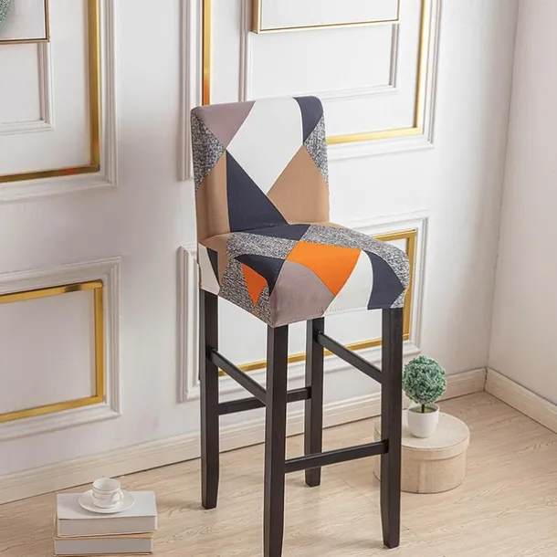 Stretch Bar Stool Cover Pub Counter Stool Chair Slipcover for Dining Room Cafe Furniture Seat Cover Stretch Protectors Non Slip with Elastic Bottom
