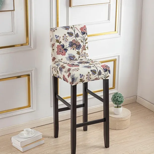 Stretch Bar Stool Cover Pub Counter Stool Chair Slipcover for Dining Room Cafe Furniture Seat Cover Stretch Protectors Non Slip with Elastic Bottom