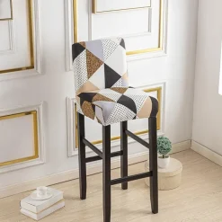 Stretch Bar Stool Cover Pub Counter Stool Chair Slipcover for Dining Room Cafe Furniture Seat Cover Stretch Protectors Non Slip with Elastic Bottom
